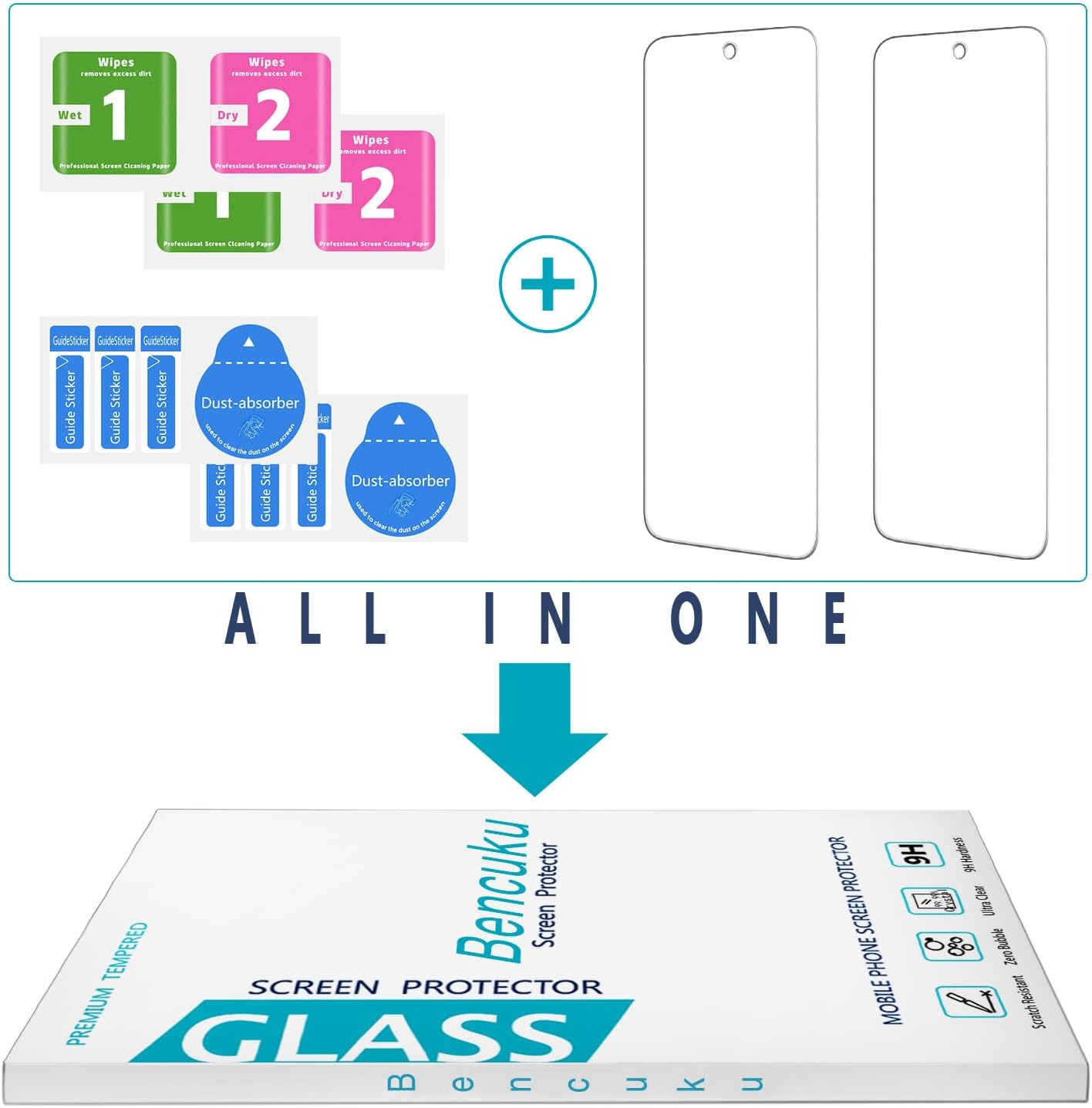 (2 Pack) 5G (2024) 6.7-inch Designed for Motorola Moto G Stylus Tempered Glass Screen Protector, Anti Scratch, Bubble
