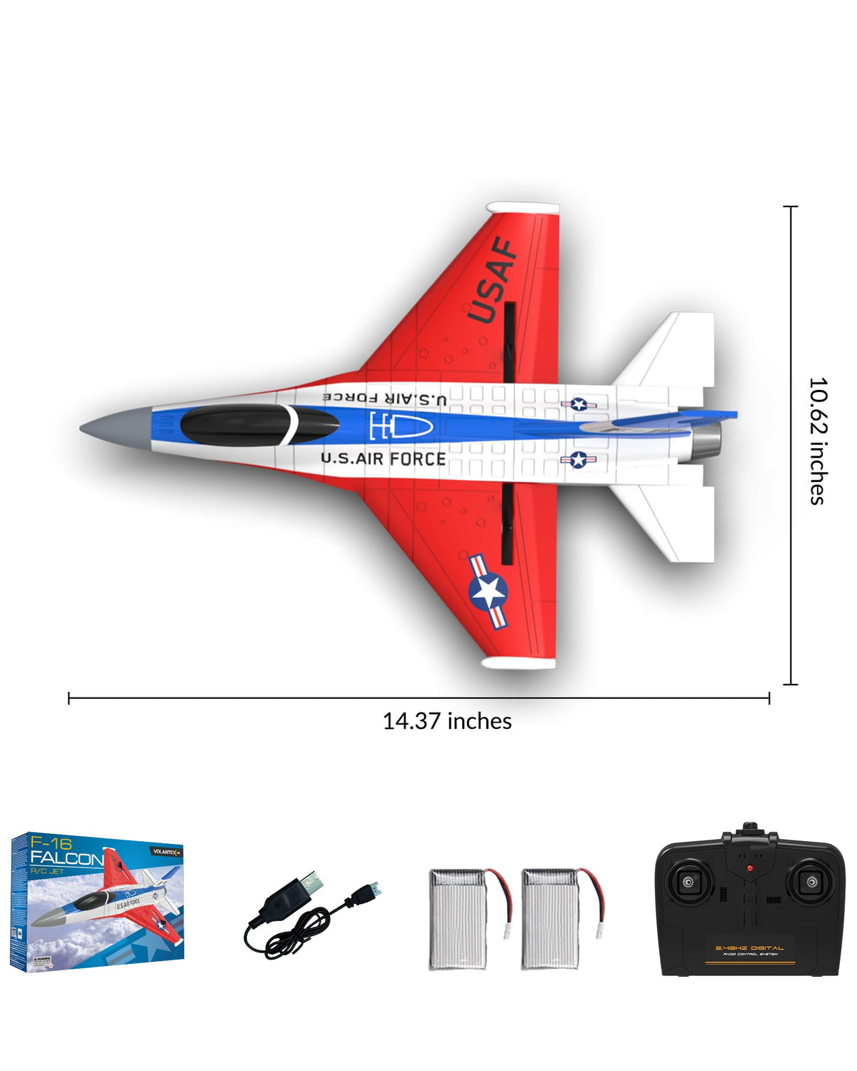 volantexrc Foam Remote Control Airplanes 3CH RC Planes forAdults, RC Airplane Fighter Jet with 6-axis Gyro, 2.4GHz RTF Radio Controlled Aircraft Easy to Fly for Beginners (F-16 Falcon)