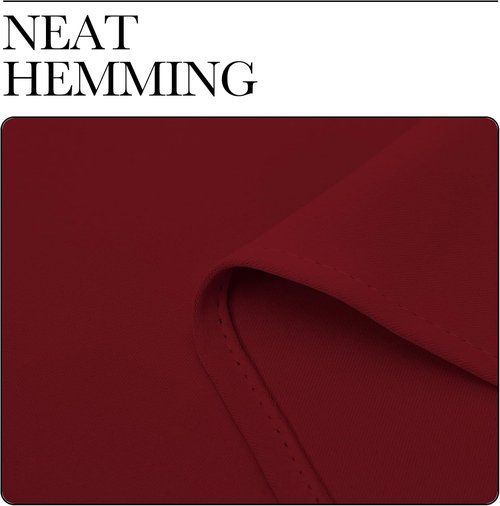 NICETOWN Burgundy Blackout Curtains - Thermal Insulated Draperies for Christmas | 34 x 84-Inch Pair
