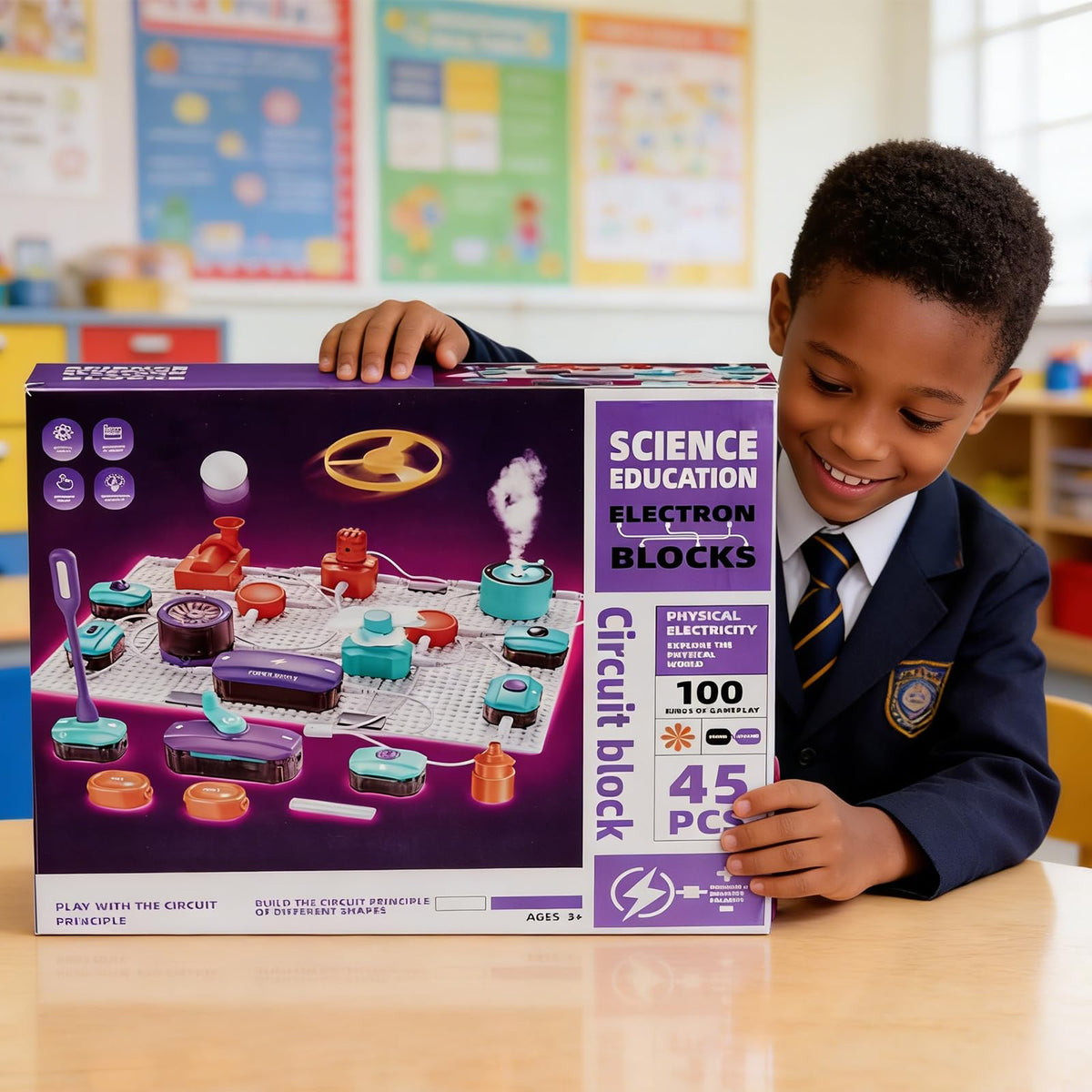 POPDOLL Science Kits for Kids, Electronics Exploration Kit for Kids, 450+ Projects, 45 Parts Circuit Kit, Educational STEM Toys Christmas Birthday Gift for Kids Boys Girls Ages 5 6 7 8 9 10 11 12