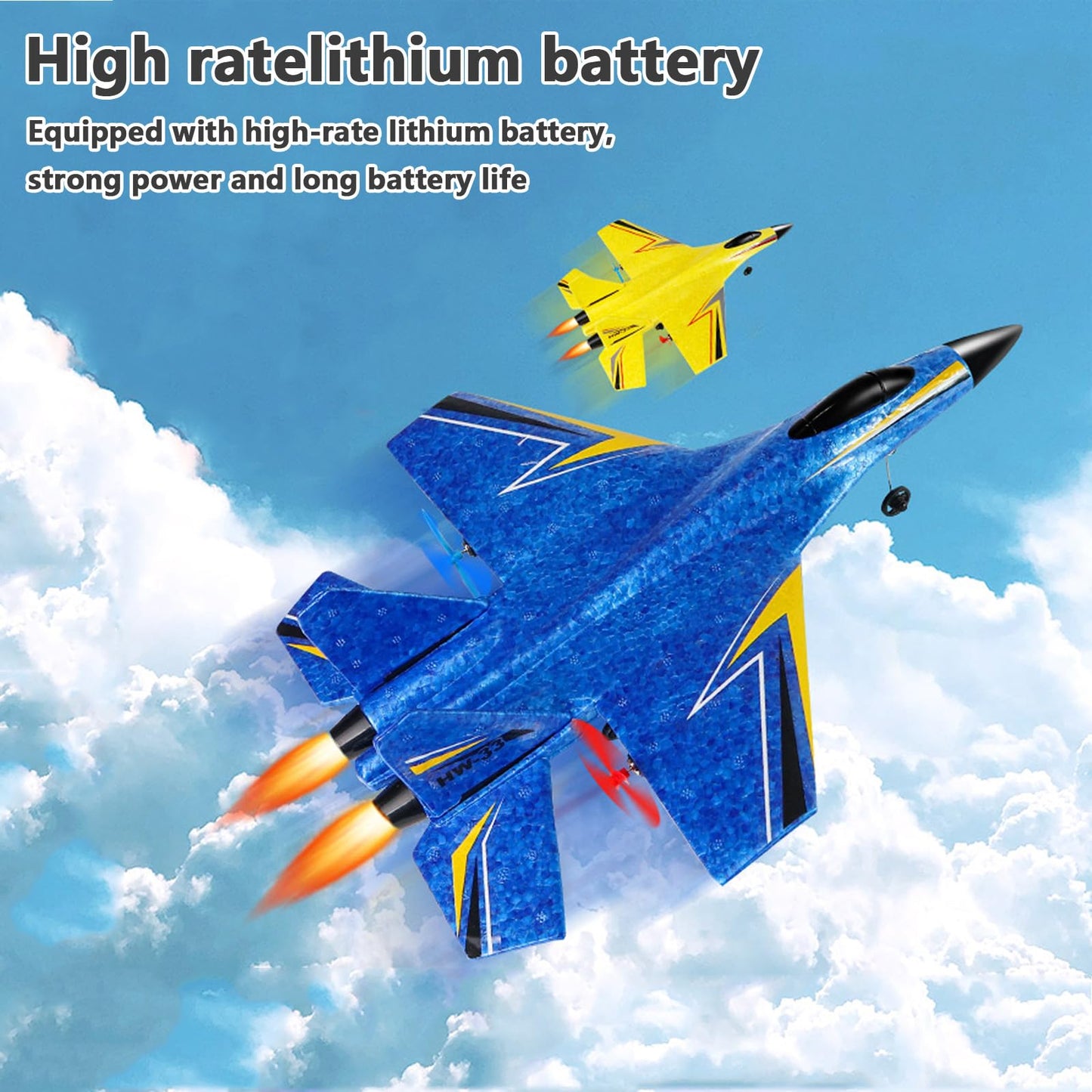 RC Airplane,Glider Aircraft.for Foam Remote Control Planes for Adults Beginners,360° Flip Easy to Fly (Blue)