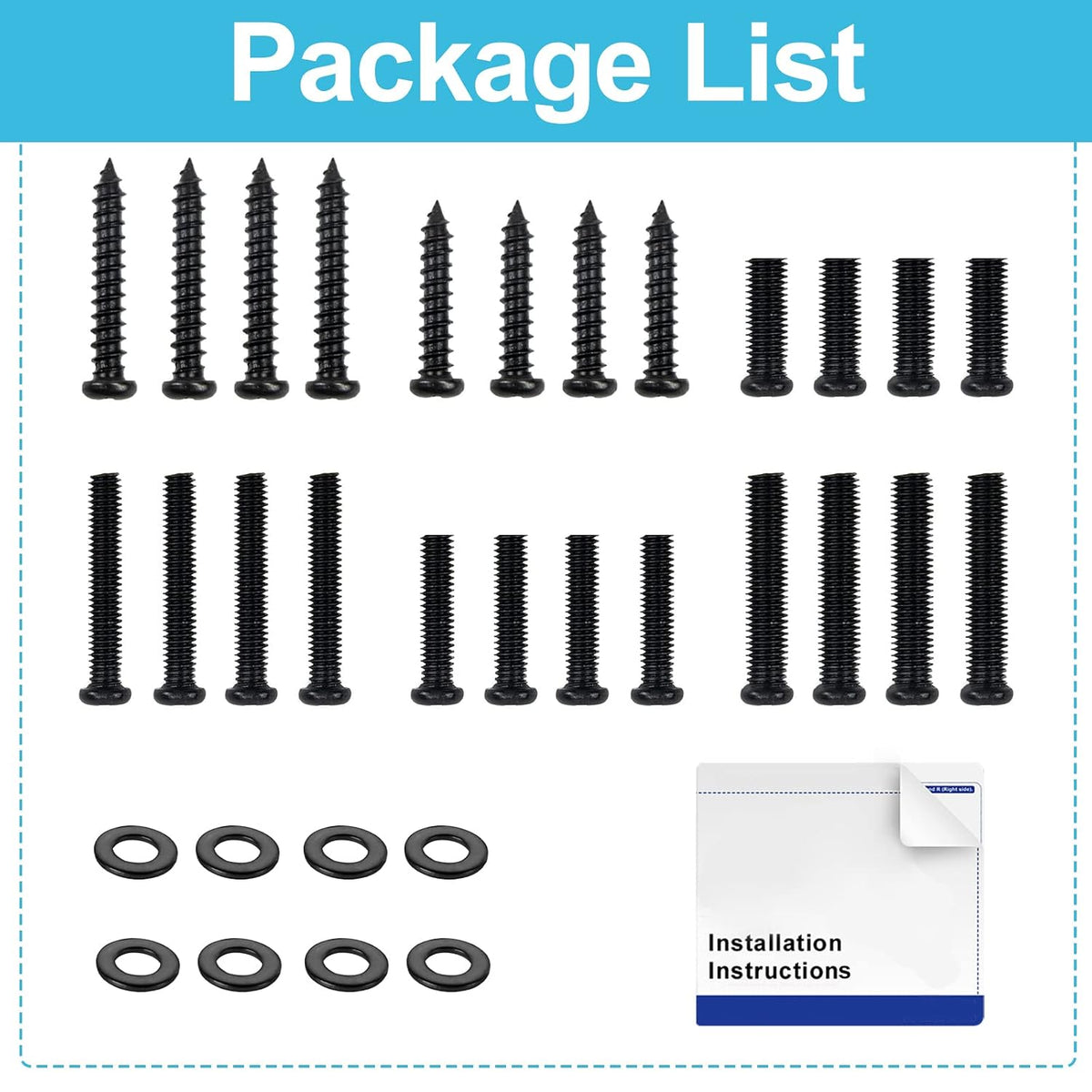 Maozhren Universal TV Stand Screws and Washers Kit for Insignia Sony Toshiba RCA Roku TV Mount Legs, Includes Washers