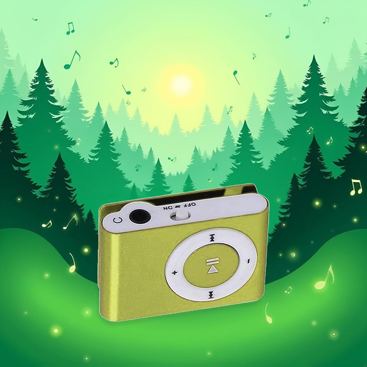 ZhangyiHot Mp3 Green Colors Portable Metal Mini Clip Sport Player No Memory Card Music Player with Tf Slot Nice