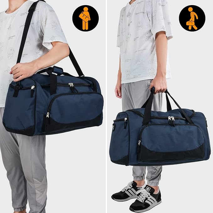 Mens 55L Gym Bag Large Sports Duffle Bags Lightweight Overnight Bags for Travel Camping