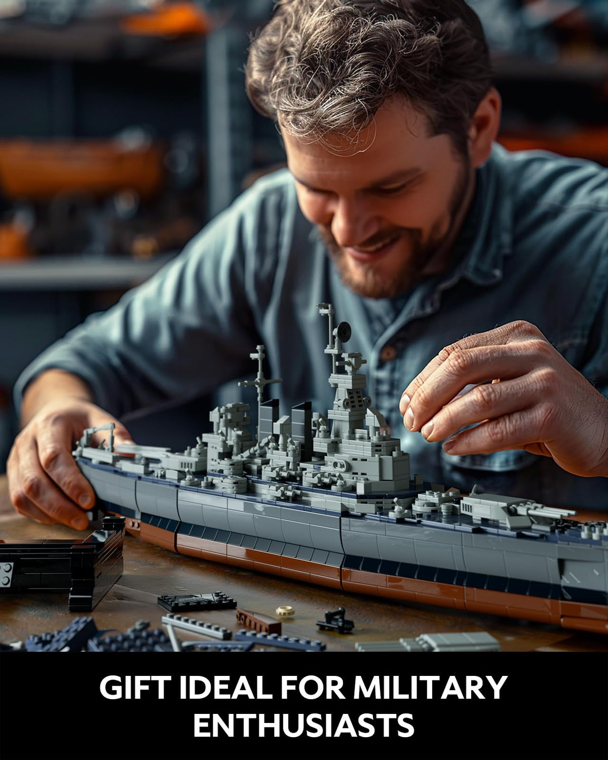 Nifeliz North Battleship, Military Building Set for Adults, Collectible Army Model to Build and Display, Gift Ideal for Military Enthusiasts (NF10280)