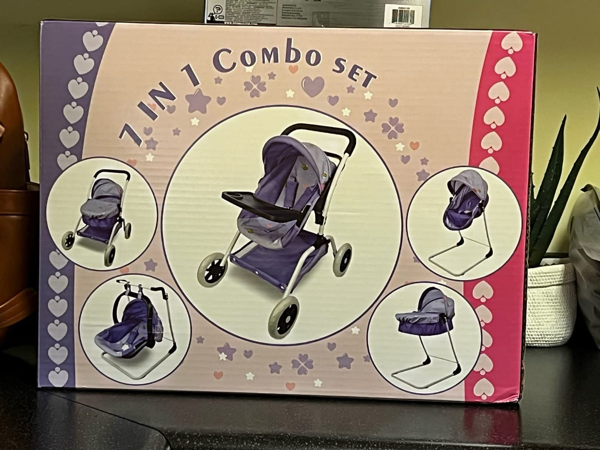 Anivia Doll Bed Furniture 2 Function Toy, Doll Bed and Doll Swings Together for 18 inches Baby Dolls, Baby Doll Crib with Bottom Tray