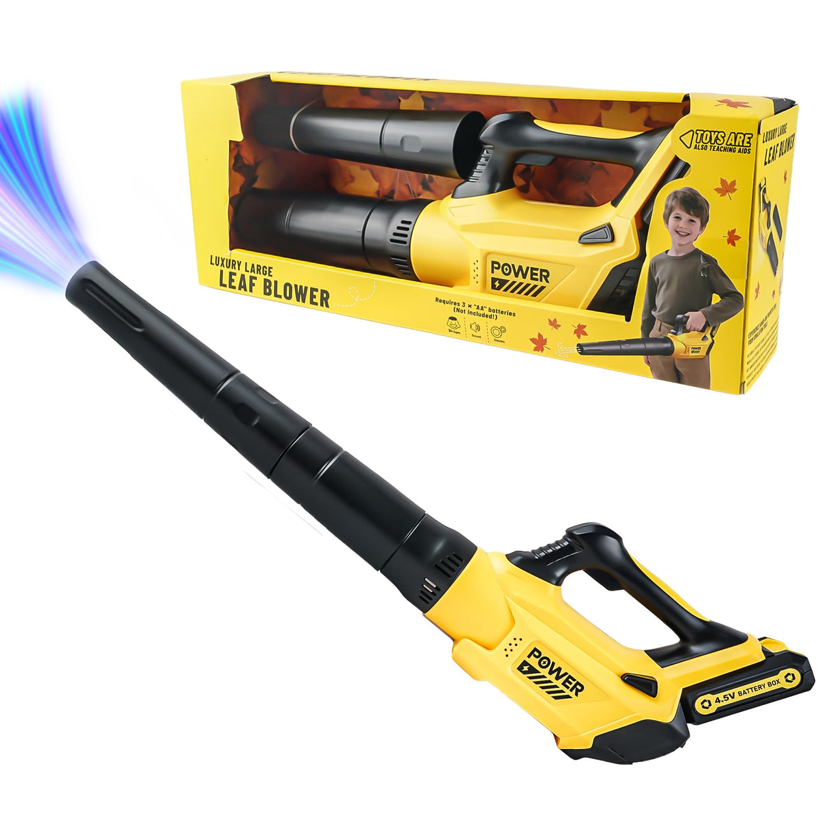 Toy Choi's Toy Leaf Blower for Kids - Kids Leaf Blower that Really Works with Tool Set, Pretend Play Series Educational Outdoor Gardening Kit for Boys & Girls Age 3-5 4-7