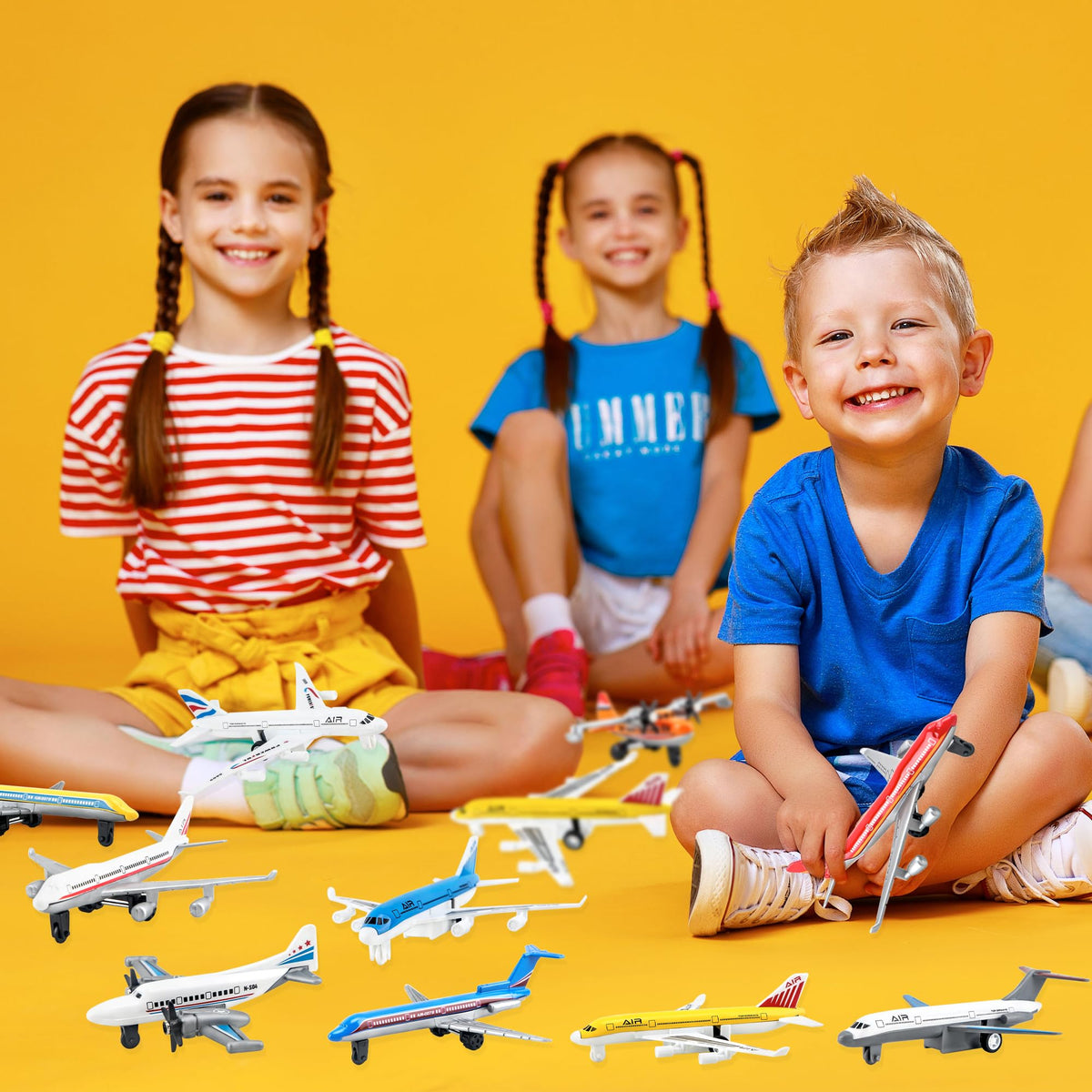 10 Pack Toy Airplanes Diecast Pull Back Airplane Toys Alloy Planes Model for Kids Birthday Children's Day Gifts Classroom Rewards Airforce Party Favors