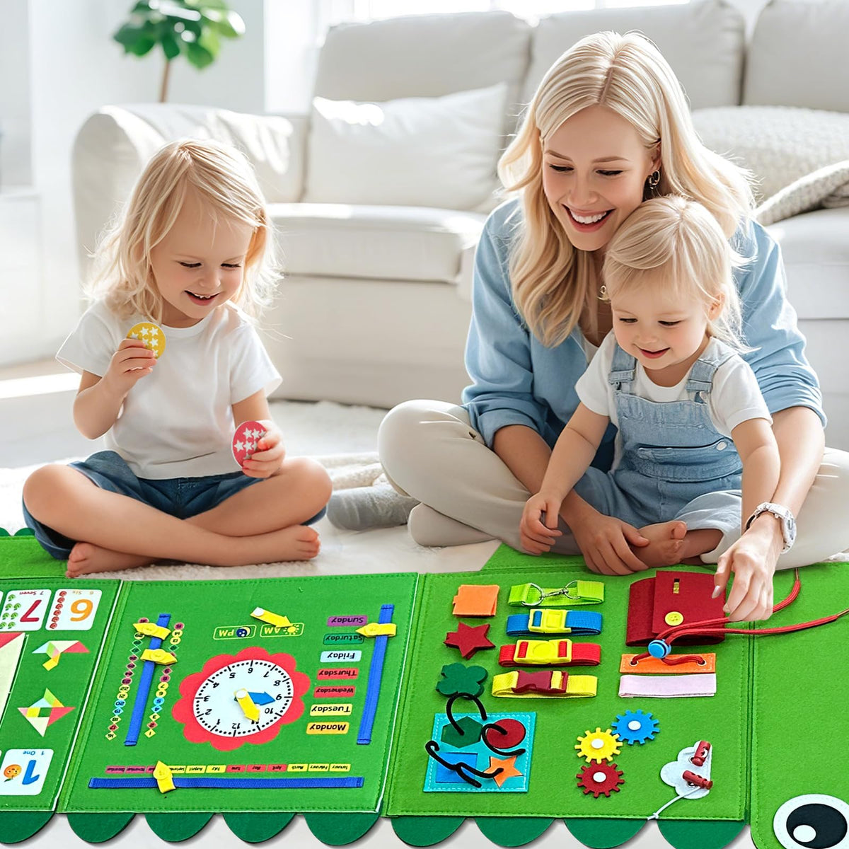 Busy Board Montessori Busy Board, Sensory Wall Activity Board- Toddlers Montessori Toys,Learning & Educational Panel Center for Kids Age 3+,Perfect Gift for Boys & Girls (Birthday, Christmas)