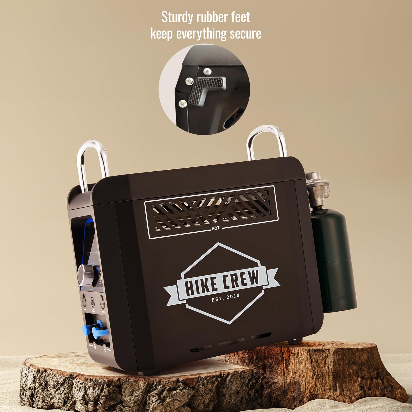 Hike Crew Propane Water Heater & Shower Pump | Rechargeable Portable Outdoor Water System w/Shower Head Attachment for Instant Hot Water While Camping, Hiking, Glamping & Vacationing