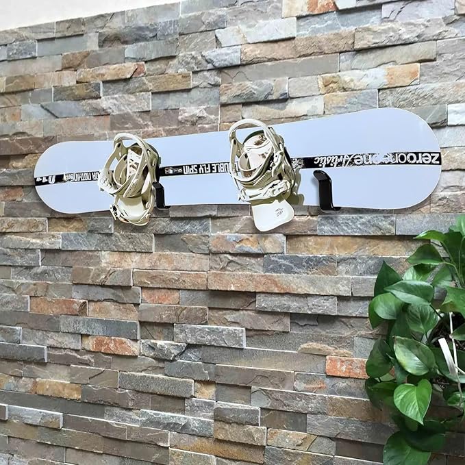 Snowboard Wall Mount Clips, Horizontal Skateboard Wall Mount,Snowboard Display Stand for Room, Garage