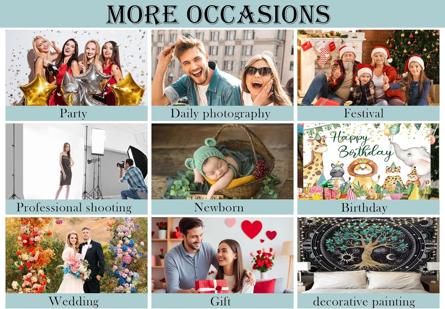 SHDASMIL 10X7ft Sunset Fabric Misty Mountain Peak Backdrop Alpine Landscape Background Nature Photography Party