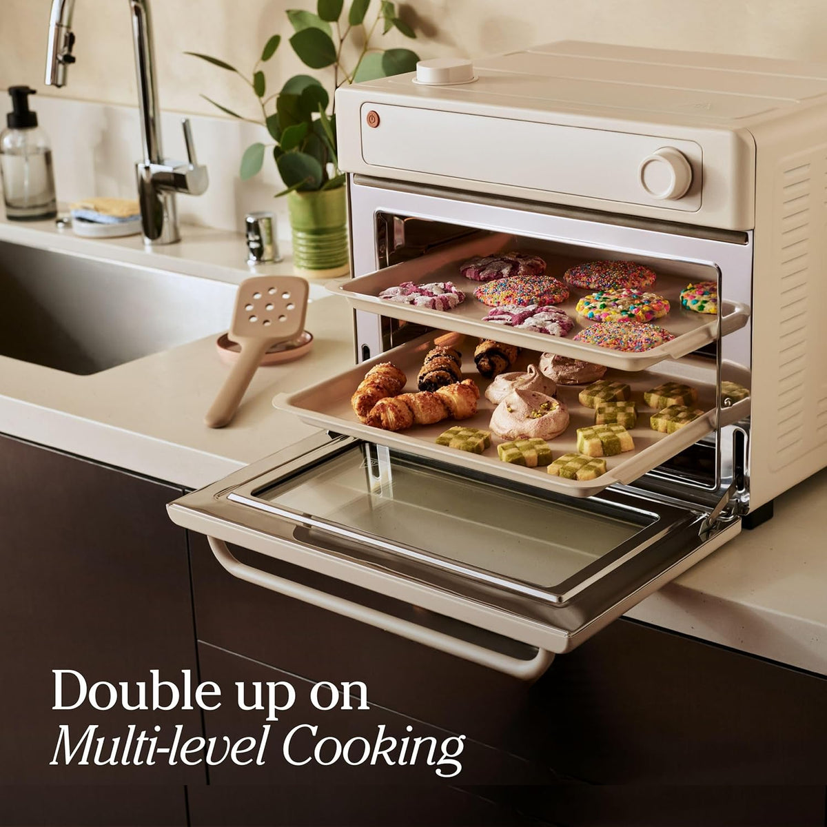 Our Place Wonder Oven - 6-in-1 Air Fryer Toaster Oven with Steam Infusion | Non-Toxic & PFAS-Free Combo