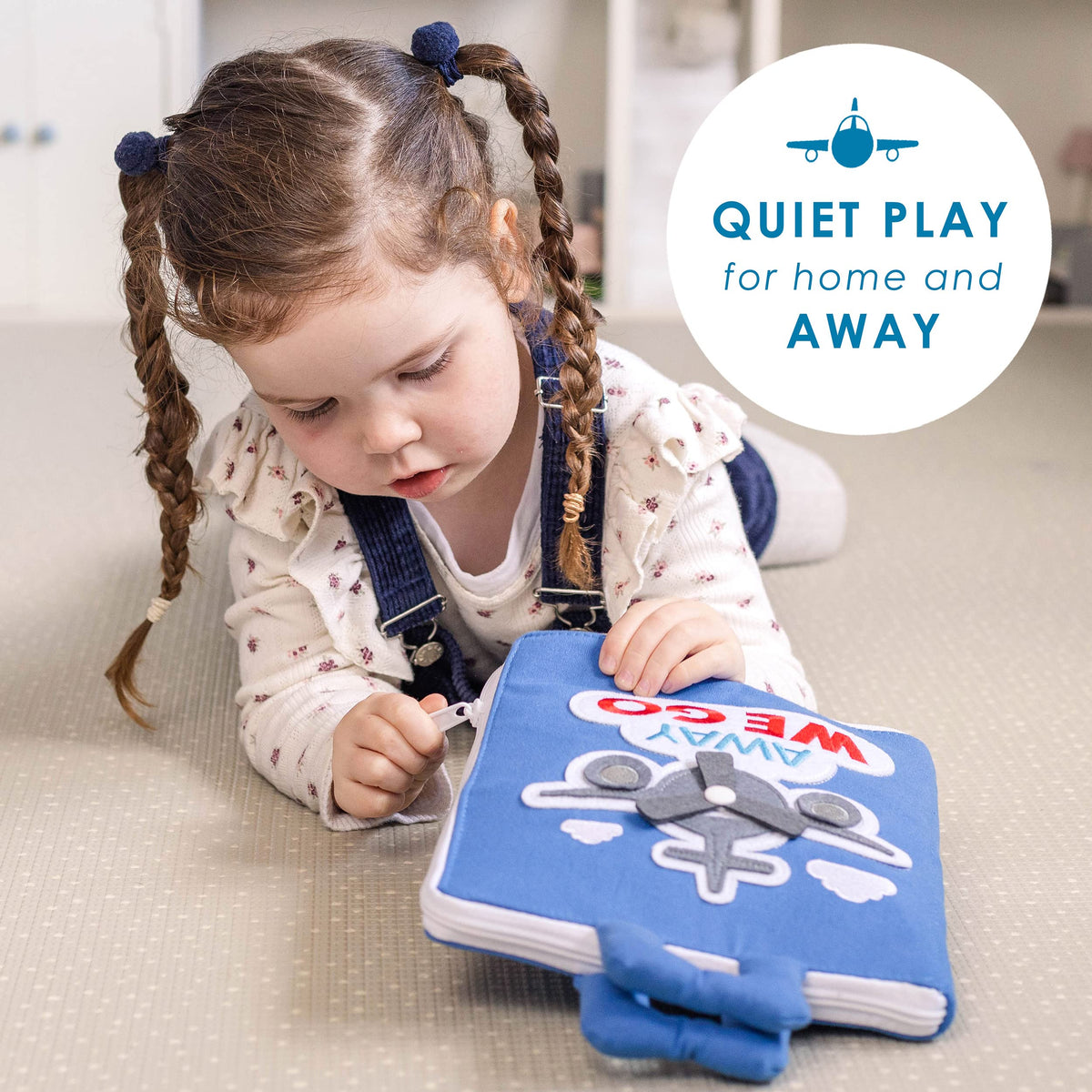 Curious Columbus Quiet Book – Away We Go Busy Book for Kids, Montessori Airplane Travel Toy for Preschool and Early Learning