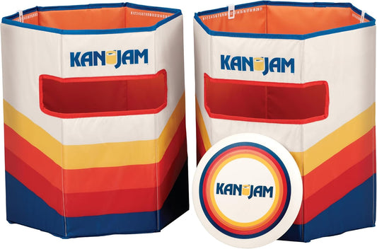 Kan Jam Pack ’N Go Portable Disc Toss Game Set – Foldable Travel Beach & Backyard Lawn Game with Flying Disc and Carry Bag – All-Weather Outdoor Tailgate Game