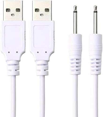 2 Pack 2.5mm Set Massager ChargerDC Charger Replacement DC Charging Cable Compatible with,Compatible with Beauty