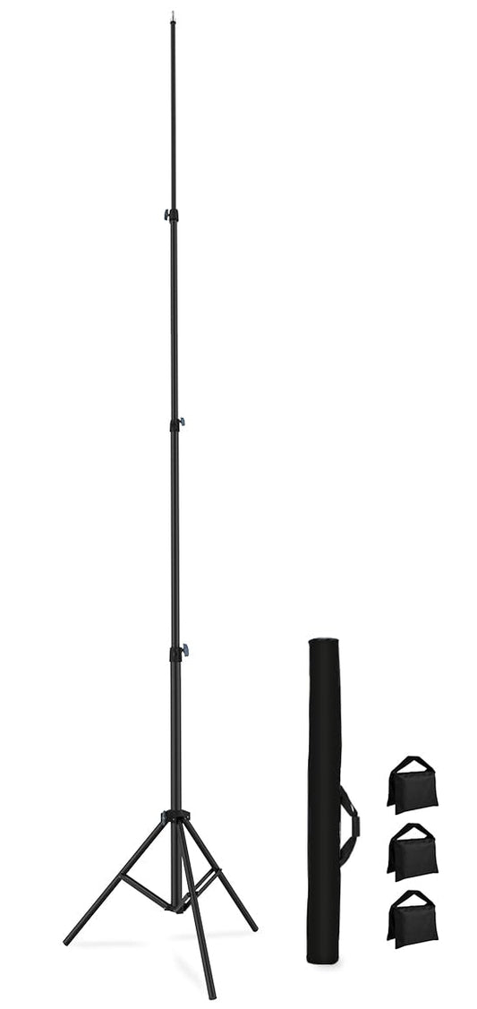 20FT Heavy Duty Air-Cushioned Tripod Stand – Telescoping Aluminum Alloy Light Stand for Overhead Photography, Sports & Studio (6M)