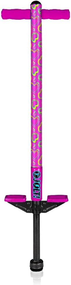 Flybar Jolt Pogo Stick for Kids Ages 6 and Up, 40 to 80 Pounds, Perfect for Beginners, Easy Grip Foam Handles, Anti-Slip Foot Pegs, Outdoor Jumper Toys for Boys & Girls, Outside Toys for Kids