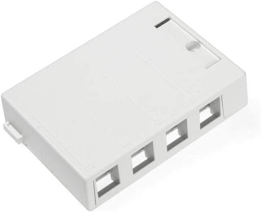 4-Port, 41089-4WP, Leviton QuickPort Surface Mount Housing, White