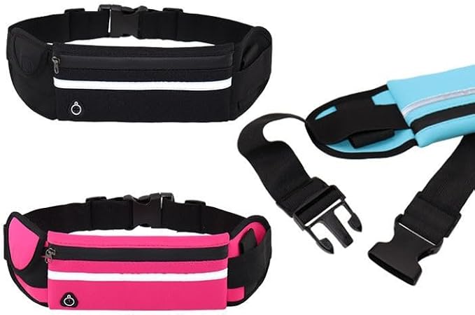 Adjustable Elastic Fitness Fanny Pack for Sports, Running Belt Waist Pack, Waterproof Sports Fanny Pack,Outdoor card wallet，Leisure travel wallet，5 color options available (blue)