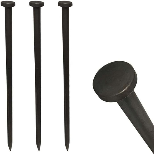 Single Head Tent Stakes - Heavy Duty Steel Tent Stakes, Versatile Ground Spikes to Anchor Commercial Inflatables, Party Tents, and Outdoor Camping Shelters, 1 x 30 Inch, 4-Pack