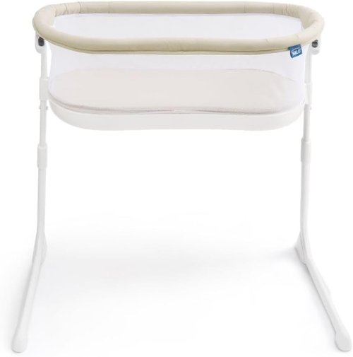 HALO BassiNest Lite - Portable Breathable Baby Bassinet with Mesh Walls & Lowering Wall for Easy Access