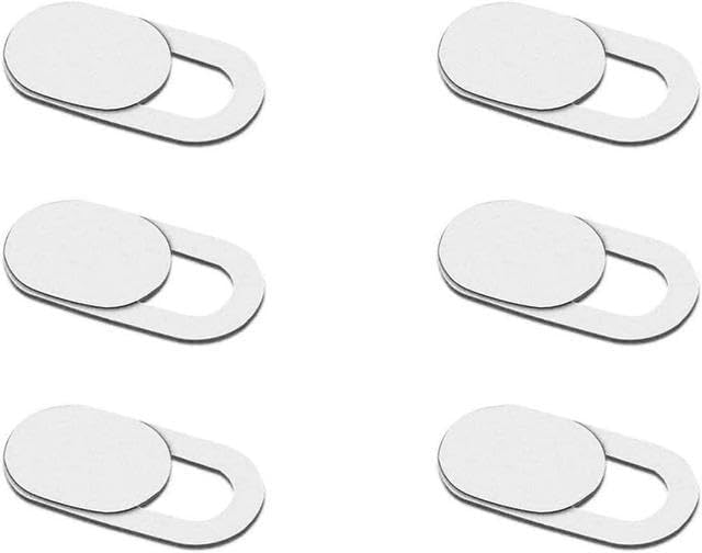 Generic 5 10, (10 Webcam Cover Sticker Slide - Camera Privacy Security Protect for Phone Laptop, Black or White