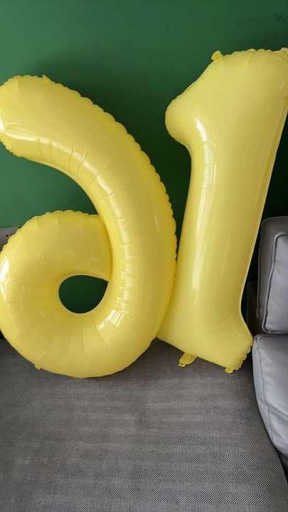 Yellow Number 1 Balloon - 40 Inch Shiny Birthday Decoration for Baby Boy/Girl First Birthday