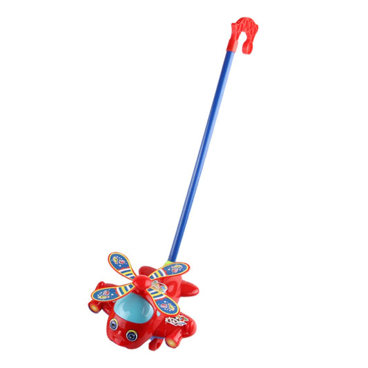 Push Along Toys Baby Pushing Airplane Toy with Long Handle Walking Toy for Toddlers Push Along Airplane, Baby Walking, Pull, Flying Toys