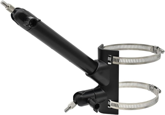 2-in-1 1/4"-20 Holicfun Pole Mount for Ring, Arlo, and Cameras & Solar Panels with Screw Hole - Black