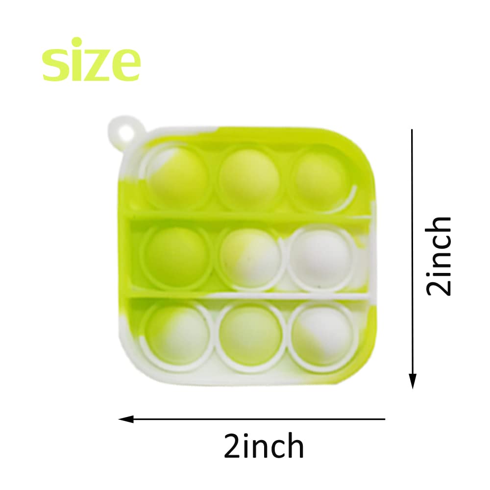 120 Pcs Mini Pop Fidget Toys Bulk, Silicone Bubble Keychains Fidget Toys, Kids Party Favors Classroom Prizes, Easter Basket Stuffers Christmas Valentine Sensory Stress Relief Gifts