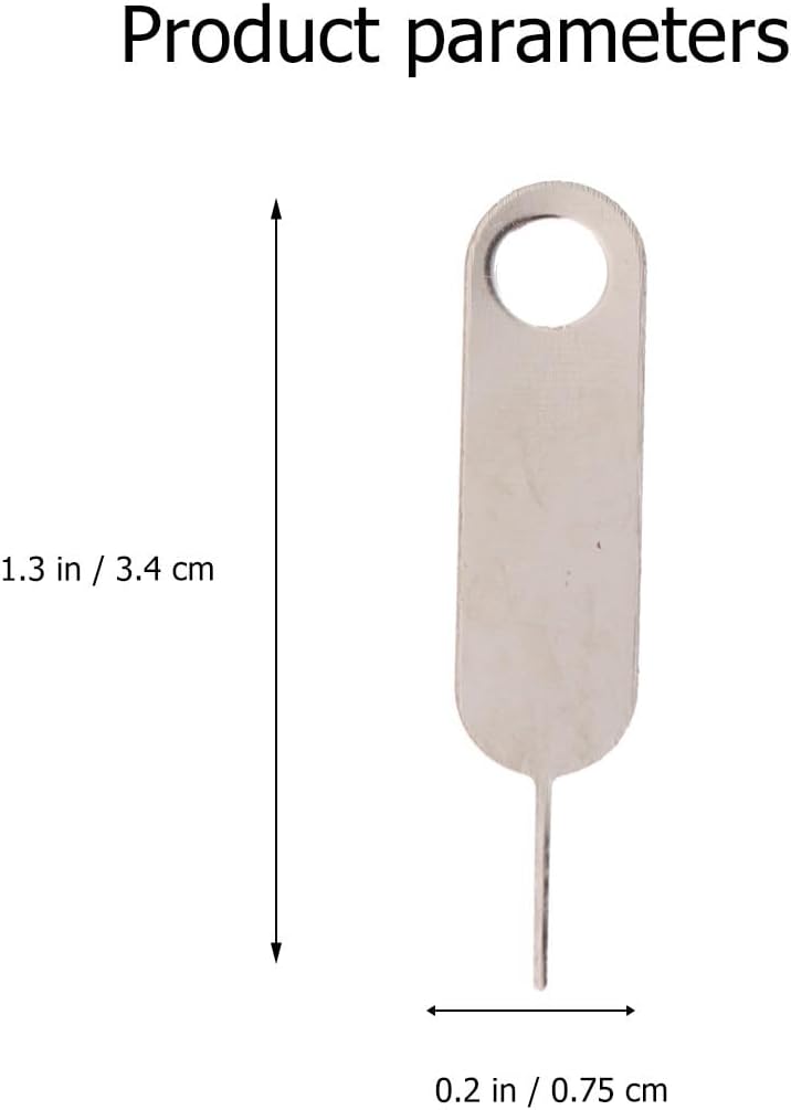 100pcs Set Toddmomy Universal Sim Pin Ejector Tool for Mobile Phones, Hard Steel Material, Compatible with Smartphones