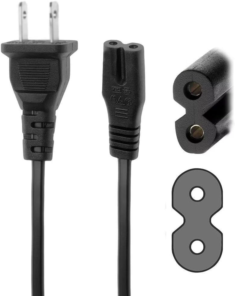 MDCGPower 5ft HW-T400 HW-T40M 2-Prong AC Power Cord Cable Compatible with Soundbar Subwoofer