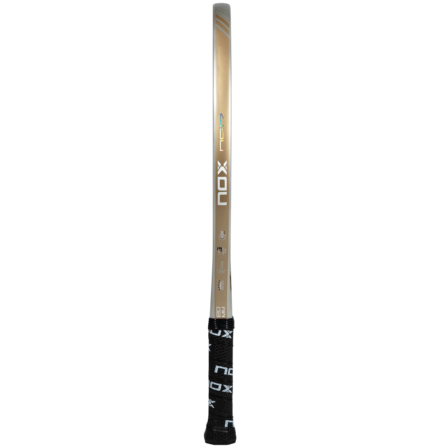 Beach Tennis Racket NG17 Luxury 2023 | High-Performance Beach Tennis Paddle | 18K Aluminized Carbon w/HR3 Black Eva Core | Exclusive Spin & Dynamic Composite Structure | Rough Surface for Extra Spin