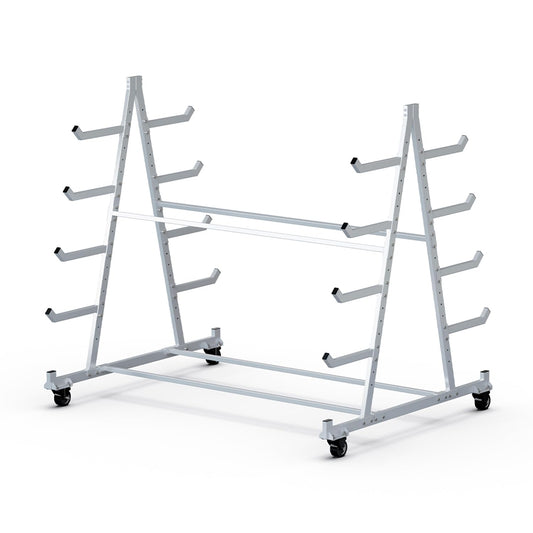 BUYYAH Heavy Duty Horizontal Storage Rack with 3 Inch Wheels 2 Fixed & 2 Swivel, Mobile Material Handling Conduit Pipe Rack Holds up to 1000lbs, Alloy Steel, 5ft x 3.7ft x 4.3ft