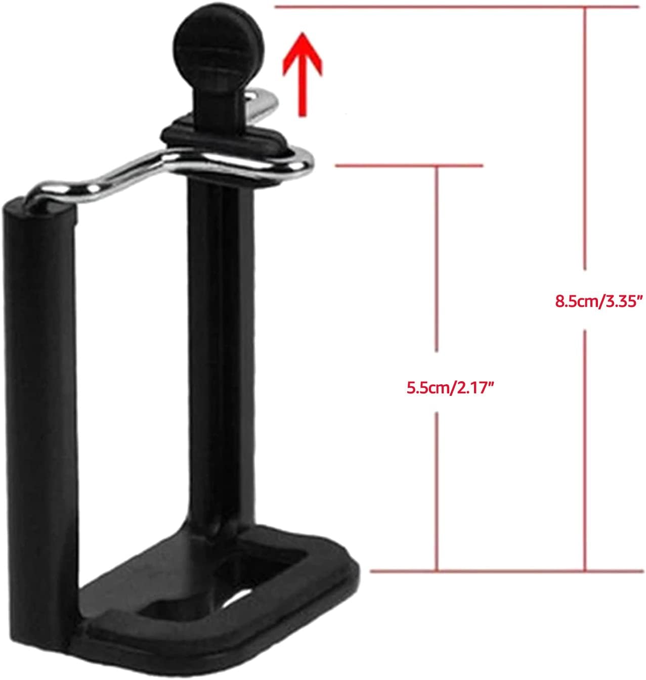 Tmboryuu Black Smartphone Tripod Mount Fits Tripod, Monopod, Selfie Stick Adjustable Clamp Holder Smartphone Clip Phone