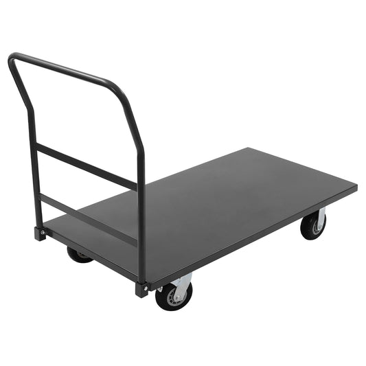 24 x 49in Industrial Flat Dolly Cart, 20000lbs Capacity Heavy Duty Cart, Flatbed Hand Truck, Metal Platform Cart with Casters, Folding Hand, Slope Pads (Without Slope Pads)