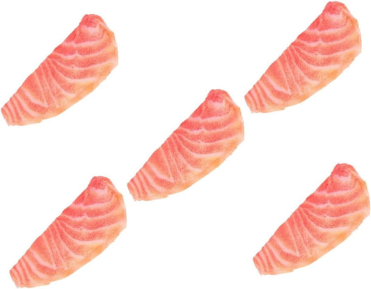 2pcs TOYANDONA Lifelike Salmon Slice Prop Model Realistic Artificial Salmon for Food Display Photography Early