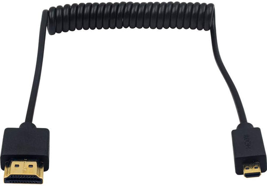 1FT-4FT, 4K@60Hz 3D 5 4, 7/6 Duttek Micro HDMI to HDMI Coiled Cable HDMI to Micro HDMI Adapter Cable Extreme Slim/Thin