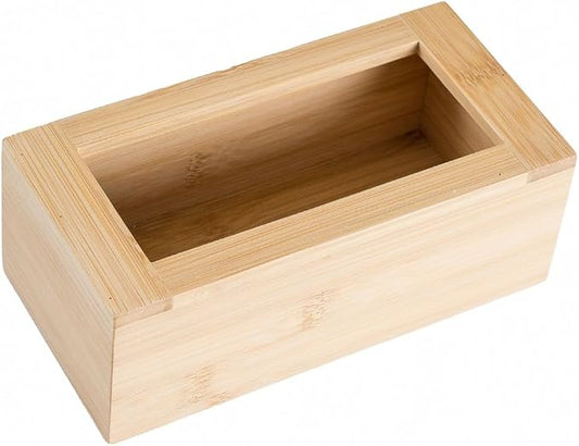 Lipper International Bamboo Storage Bag Organizer Holder and Dispenser for Kitchen Drawer or Countertop, Snack/Sandwich Size