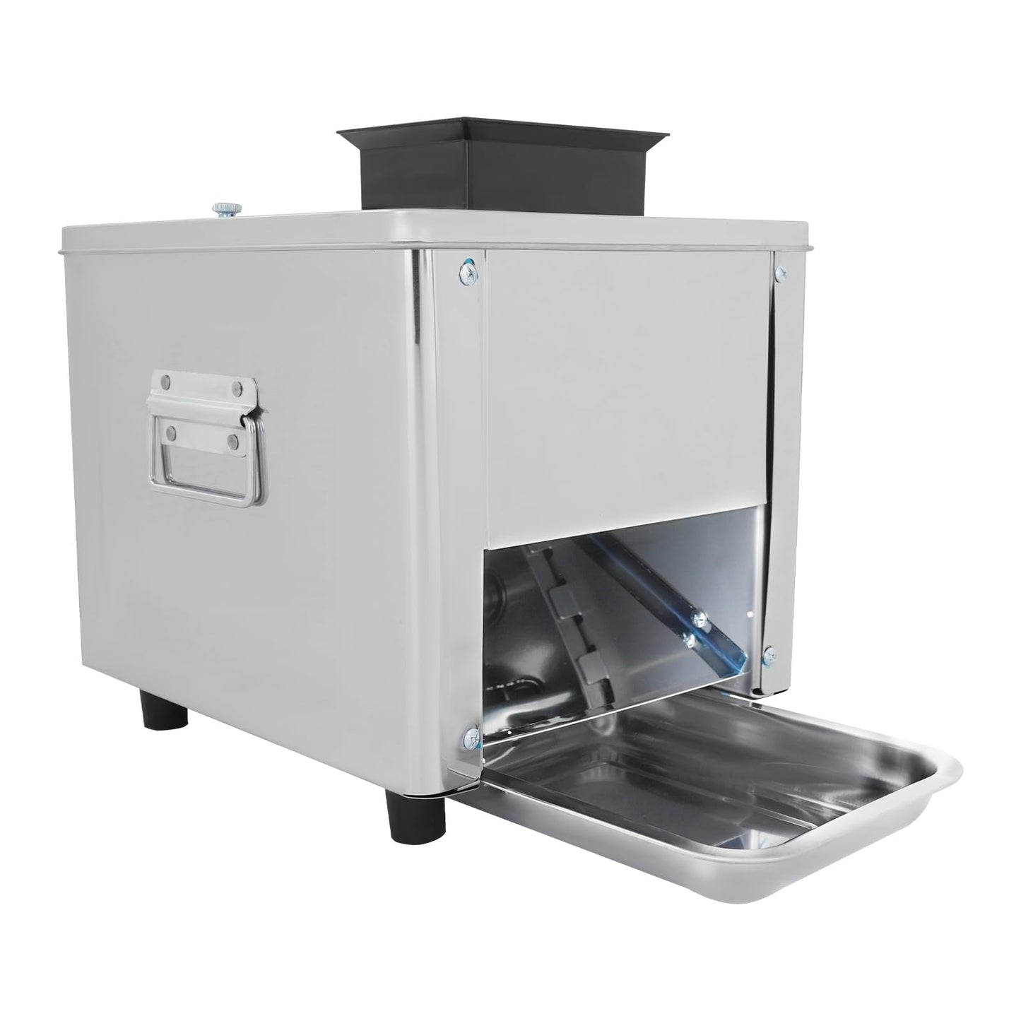Commercial Meat Cutting Machine for Restaurant 850W 7mm Blade Automatic Electric Meat Cutter Stainless Steel Slicing Shredding Machine, 330lb/h for Cutting Boneless Pork Beef Chicken Fish