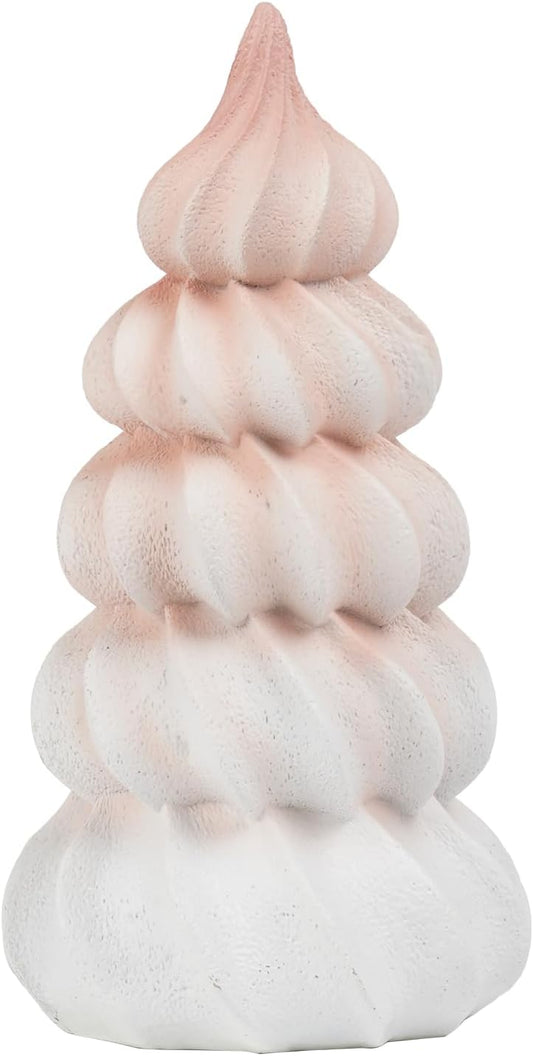 Resin Fantasy Meringue Tree Ornaments by Christmas Decorations | Unique Indoor Home Decor for Dining Table, Desk & Shelf - 11x11x21cm