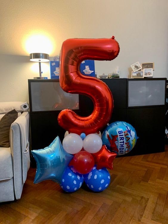 Red Number 15 Balloon - 40 Inch Birthday Decoration for 15th Birthday Parties | Perfect for Girls & Boys