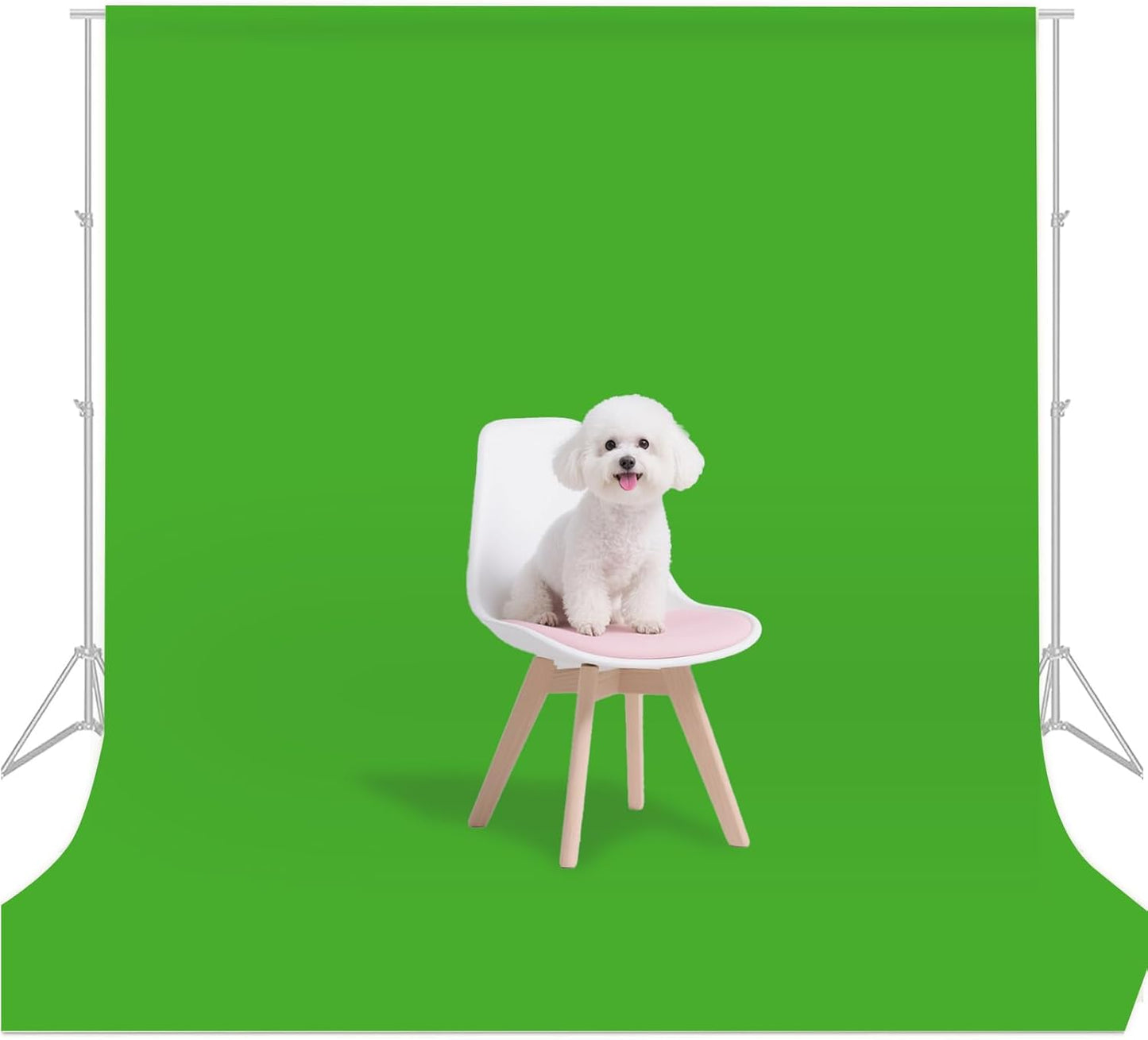 LYLYCTY 8x10FT Green Screen Photo Backdrop, Chroma Key Background for Photography, Live Streaming, Zoom Video Studio