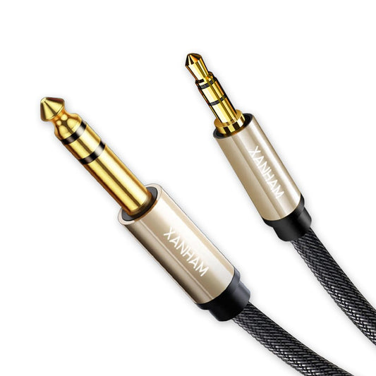 3.5mm 1/4 16 /5M, 1/8" 6.35mm 1/4" to Stereo Audio Cable Feet to TRS Male Aux Cord Double Shielded with Braiding