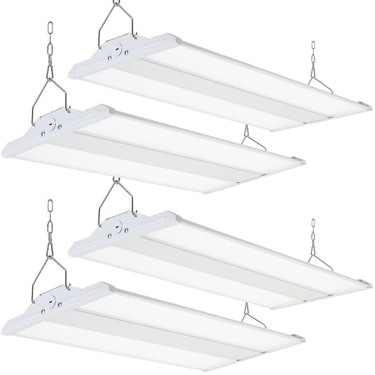 Bekada 2FT LED Linear High Bay Lights, 150W High Bay Shop Light Fixtures, 5000K Commercial Bay Lighting for Workshop, Warehouse, Stadium, 0-10V Dimmable, ETL Listed, 4 Pack