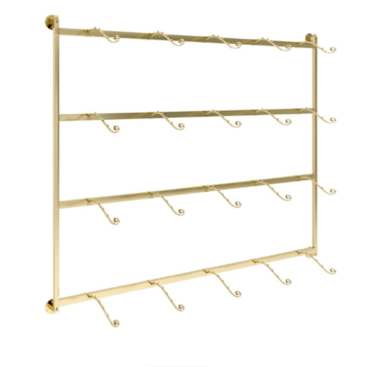 47.2in Underwear Display Stand, Clothing Store Boutiques Retail Lingerie Garment Rack, Metals, Commercial Shelves Clothes Rod, for Lingerie Socks Bra Panties Scarves(Gold,150 * 120cm)
