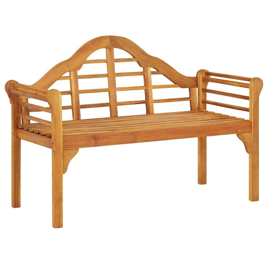 BOWERY HILL Solid Acacia Wood Garden Bench, Brown Oiled Finish, Ergonomic Rectangular Design, Indoor/Outdoor Use, 49.2 x 49.2 x 34.4 in, Rustic Patio Furniture for Relaxed Seating