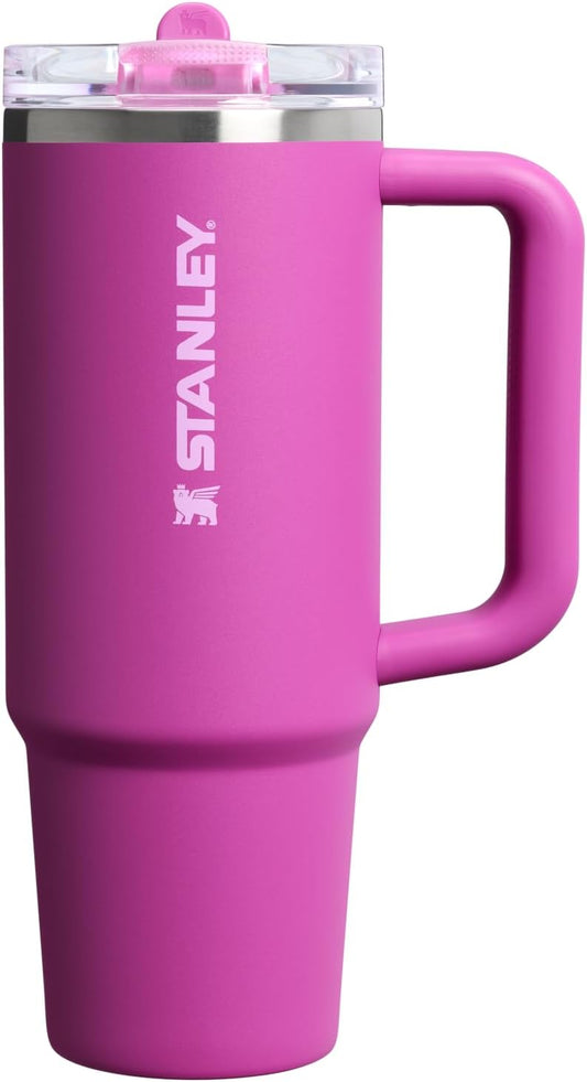 STANLEY Quencher ProTour 30 oz Tumbler - Leakproof Lid, Built-In Straw & Handle | BPA-Free | Dark Blossom