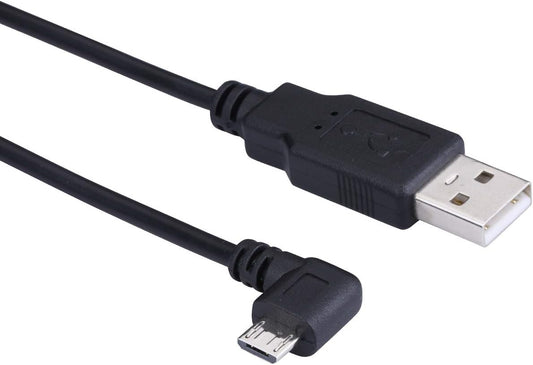 5M 2.0 90 5pc 55 2 USB A to Micro B USB Power Cable Charge Cord Degree Left Angle with Wiring Clips for Garmin Dash Cam